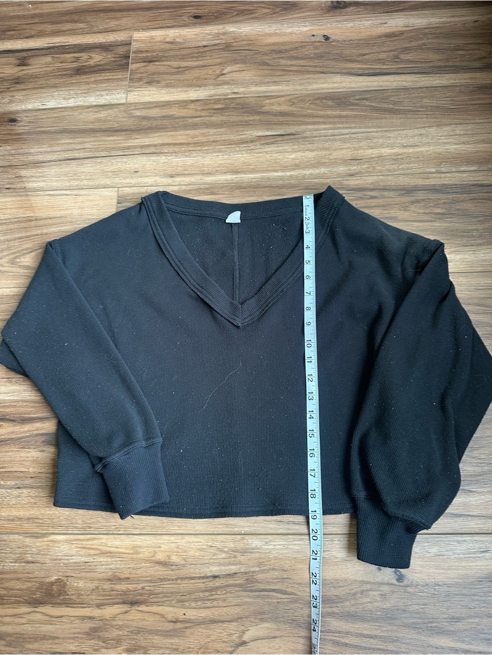 Gilly Hicks Black waffle  Knit Top